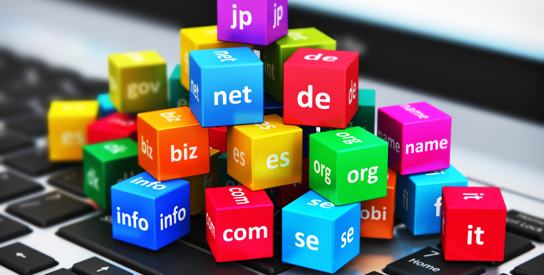 Internet and domain names concept